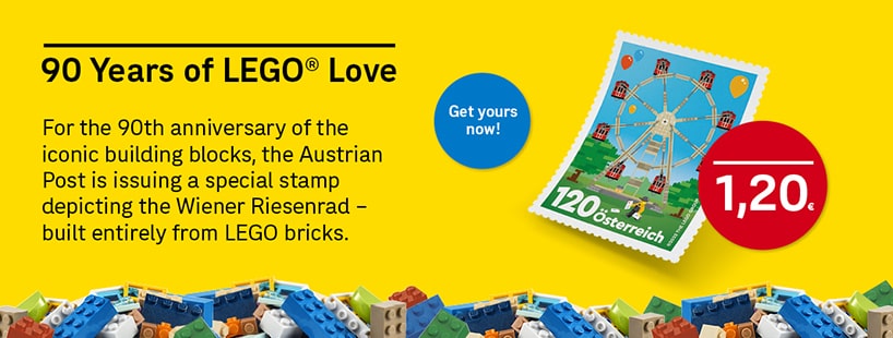 Special stamp 90 years LEGO