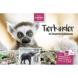 “Animal puppies at Schönbrunn Zoo“ Postcard booklet